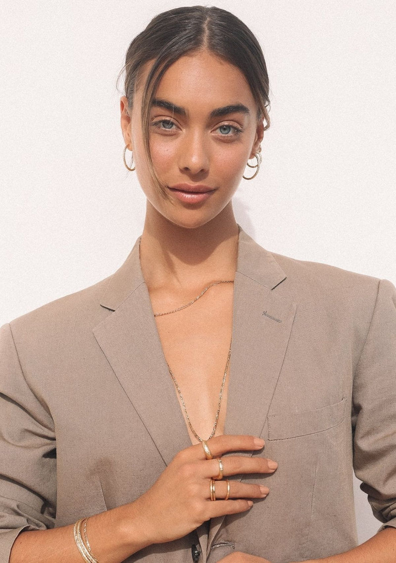 ARABELLA GOLD HOOP EARRINGS