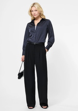 SATIN PINSTRIPE BLOUSE
