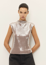 SABRINA SEQUIN TOP