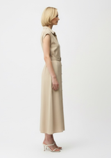 CASUAL SLEEVELESS SHIRT DRESS