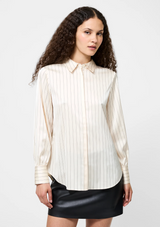 SATIN PINSTRIPE BLOUSE