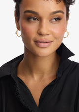 SHE'S ON POINT LASSO HOOPS 1"