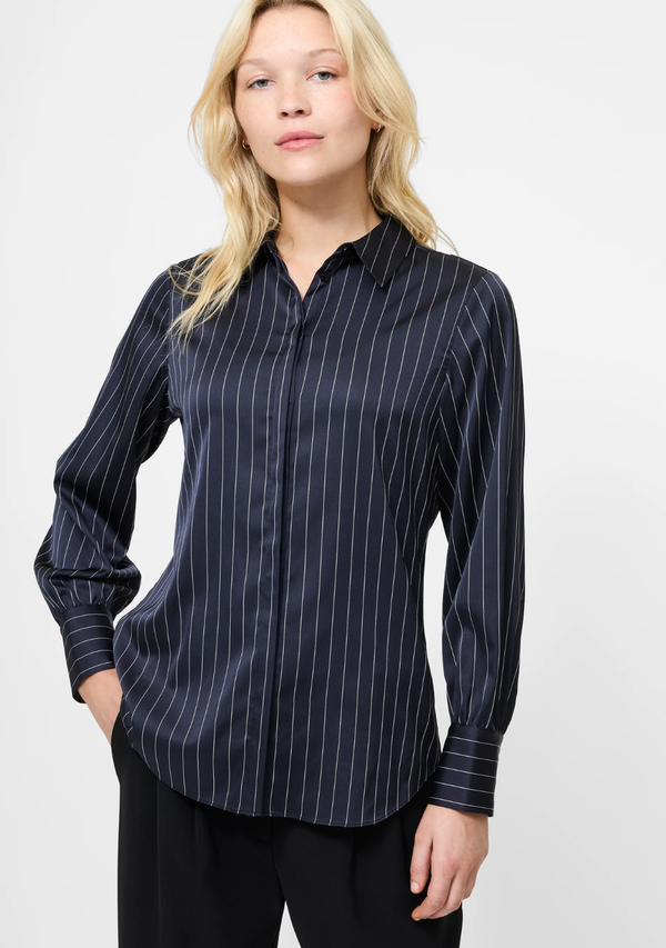 SATIN PINSTRIPE BLOUSE