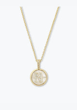 BABY LOVE LETTERS MEDALLION NECKLACE