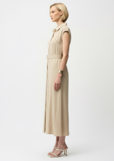 CASUAL SLEEVELESS SHIRT DRESS