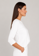 PONTE KNIT 3/4 SLEEVE TOP