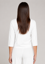 PONTE KNIT 3/4 SLEEVE TOP