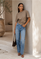 VERONICA KIMONO SLEEVE FITTED TEE