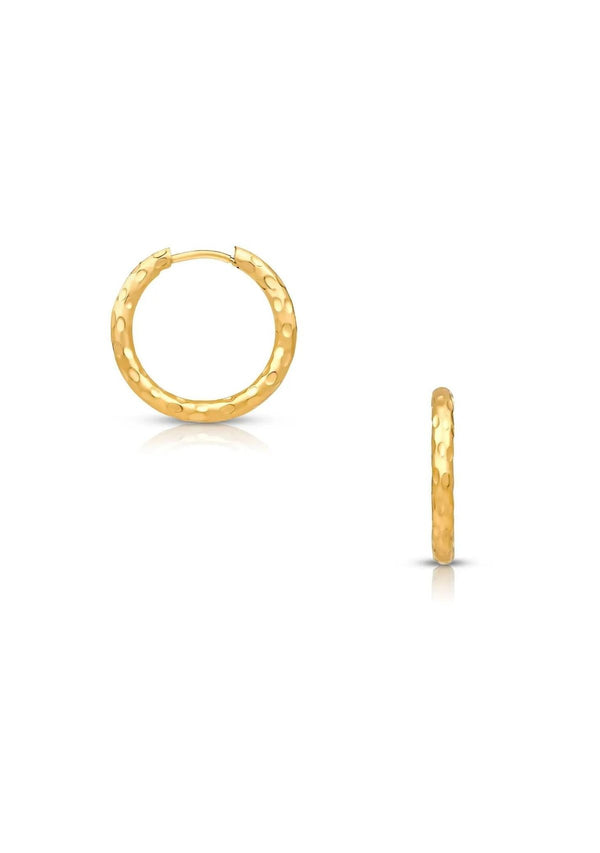 INDAH HAMMERED MINI HOOP EARRING