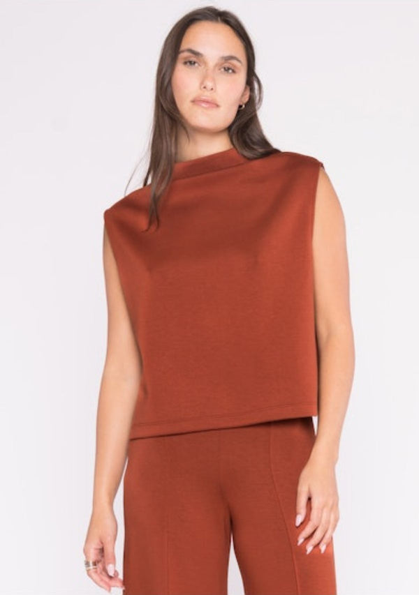 SCUBA COWL NECK TOP