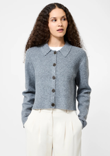 ELLIE KNIT COLLARED CARDIGAN