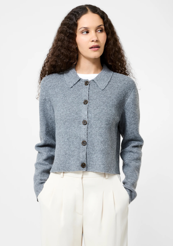 ELLIE KNIT COLLARED CARDIGAN