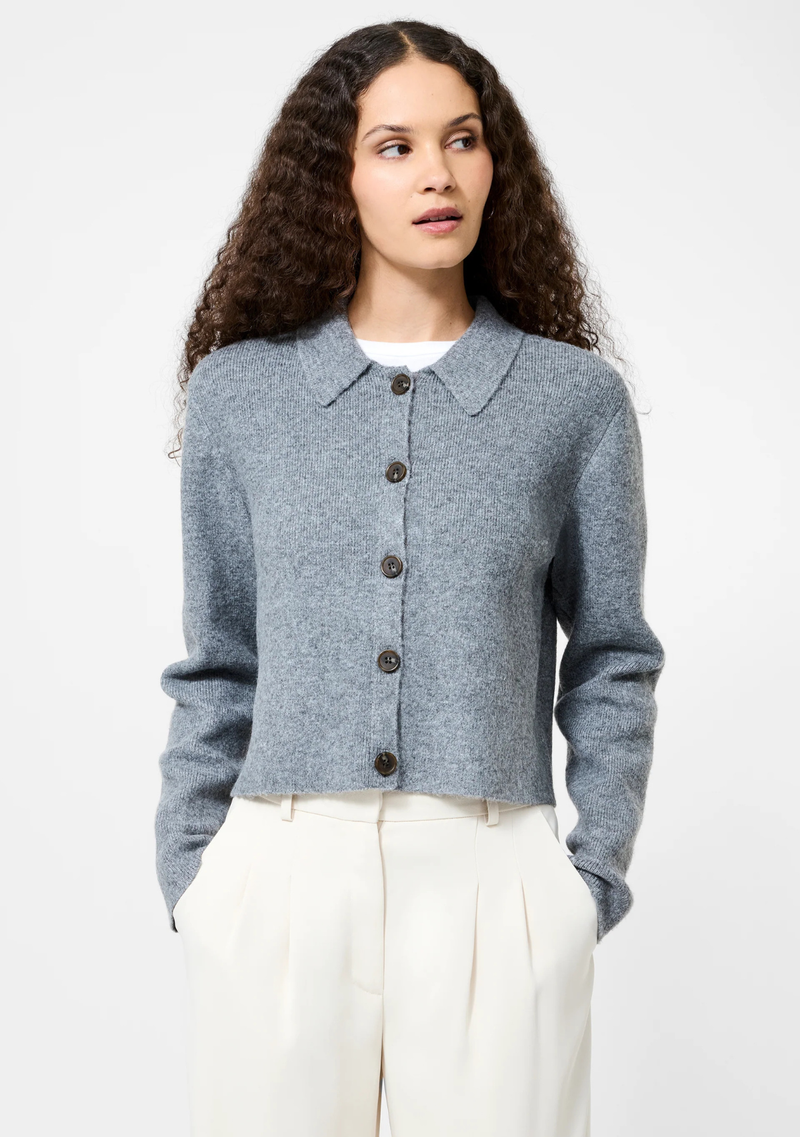 ELLIE KNIT COLLARED CARDIGAN