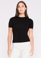 BLACK FITTED T-SHIRT