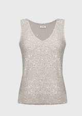 V-NECK SLEEVLESS PULLOVER