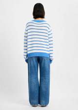 TEDDY KNIT OPEN STRIPE PULLOVER
