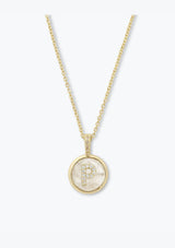 BABY LOVE LETTERS MEDALLION NECKLACE