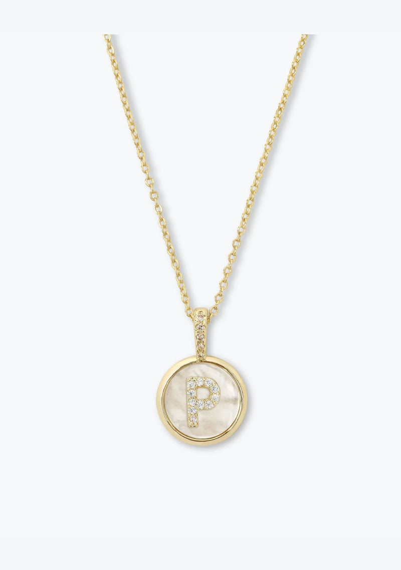 BABY LOVE LETTERS MEDALLION NECKLACE