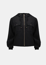 STRETCH WOVEN UTILITY JACKET
