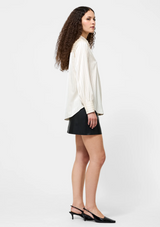 SATIN PINSTRIPE BLOUSE