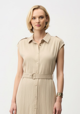 CASUAL SLEEVELESS SHIRT DRESS