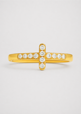 BROOKS SIDEWAYS CROSS RING