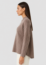 BUTTON BACK WOOL SWEATER