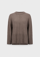 BUTTON BACK WOOL SWEATER