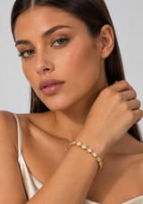 CAELLA BEZEL TENNIS CHAIN BRACELET