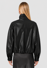 DESSA FAUX LEATHER BOMBER JACKET