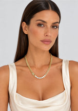 JULIAN LOVES DIAMONDS 6.8MM NECKLACE 18"