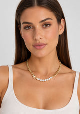 JULIAN LOVES DIAMONDS 6.8MM NECKLACE 16"