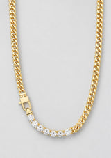 JULIAN LOVES DIAMONDS 6.8MM NECKLACE 18"