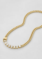 JULIAN LOVES DIAMONDS 6.8MM NECKLACE 18"