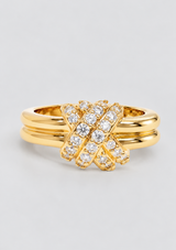 KNOT CROSSED RING