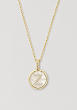BABY LOVE LETTERS MEDALLION NECKLACE