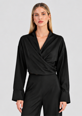 MIRELLE SATIN WRAP TOP