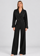 MIRELLE SATIN WRAP TOP