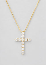 "OH SHE FANCY" SMALL CROSS PENDANT 15"