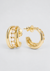 “OH SHE FANCY” SMOOTH & DIAMOND HOOPS