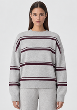 OLLY STRIPED CREW SWEATER