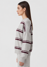 OLLY STRIPED CREW SWEATER
