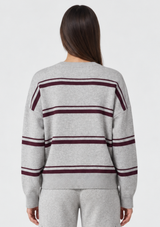 OLLY STRIPED CREW SWEATER