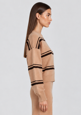 OLLY STRIPED CREW SWEATER