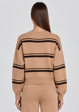OLLY STRIPED CREW SWEATER