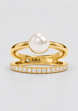 PERFECT PEARL STACKED RING