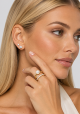 PERFECT PEARL STACKED RING
