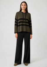 PINTUCK WIDE LEG PANTS