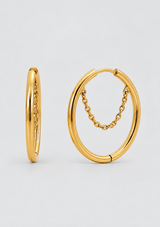 PIPA MEDIUM CHAIN HOOP EARRING