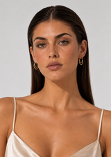 PIPA MEDIUM CHAIN HOOP EARRING